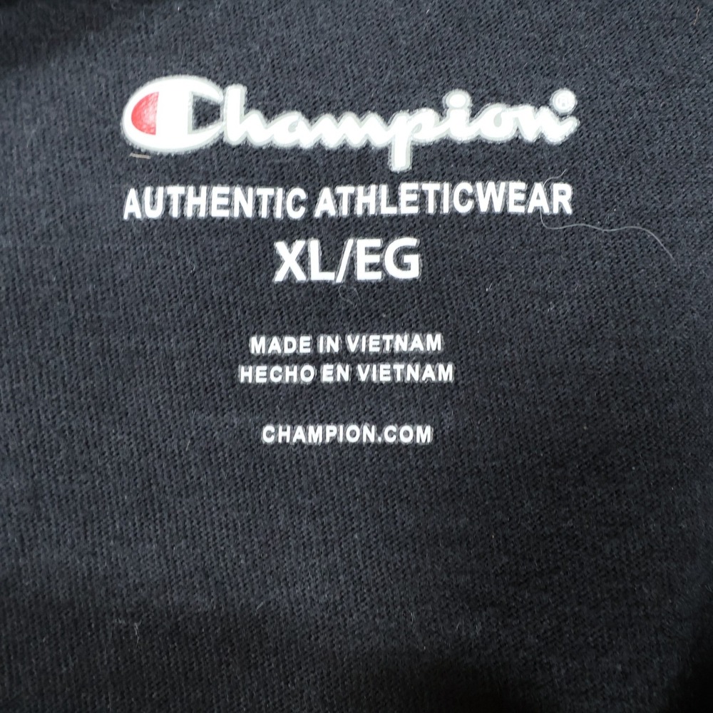 Champion T Shirt Mens XL Black Excellent Script Logo Graphic‎ Tee - Picture 7 of 12